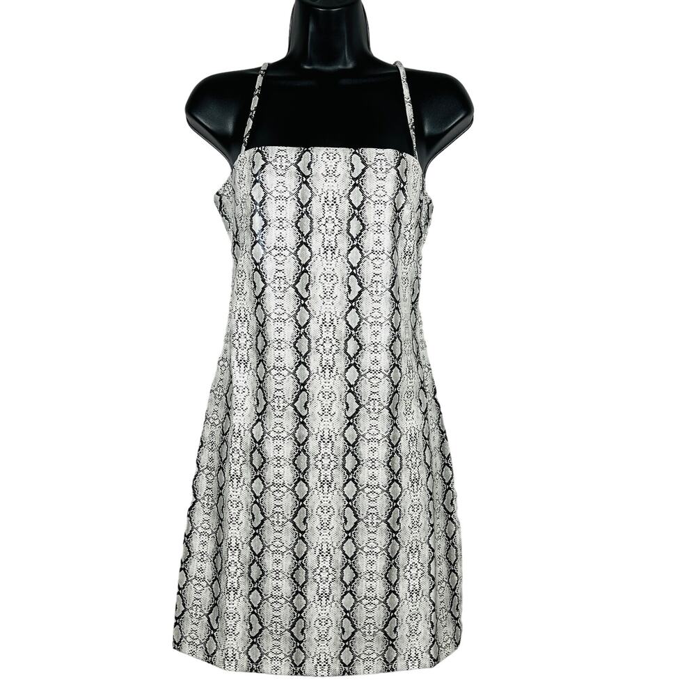NEW! Style Rack LA Strappy Bodycon Dress Polyurethane Snake Print Mini - M